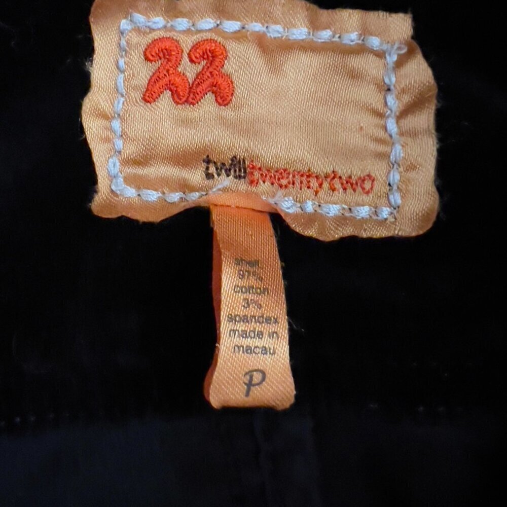 Twill Twenty Two Black Velvet Bling Military Jacket with Rhinestones P - Picture 10 of 14